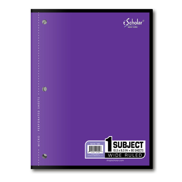 1 Subject Coil-less Notebook Wide Ruled 10581 - Image 4