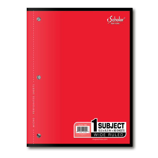 1 Subject Coil-less Notebook Wide Ruled 10581 - Image 5