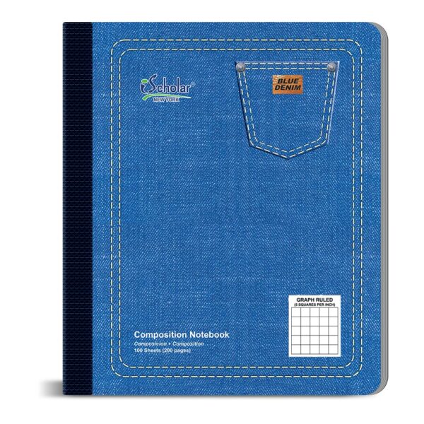 Blue Denim Notebook 5" X 5" Graph Ruled 15212