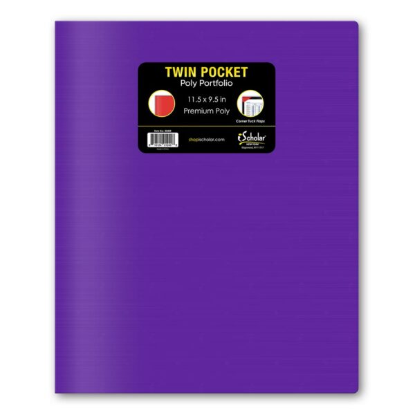 Twin Pocket Poly Portfolio without Hole Punch 30402