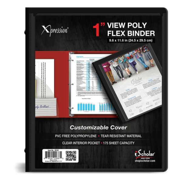 Xpression 1" View Poly Flex Binder 39101