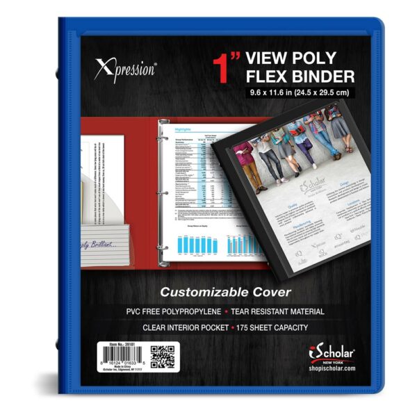 Xpression 1" View Poly Flex Binder 39101 - Image 2