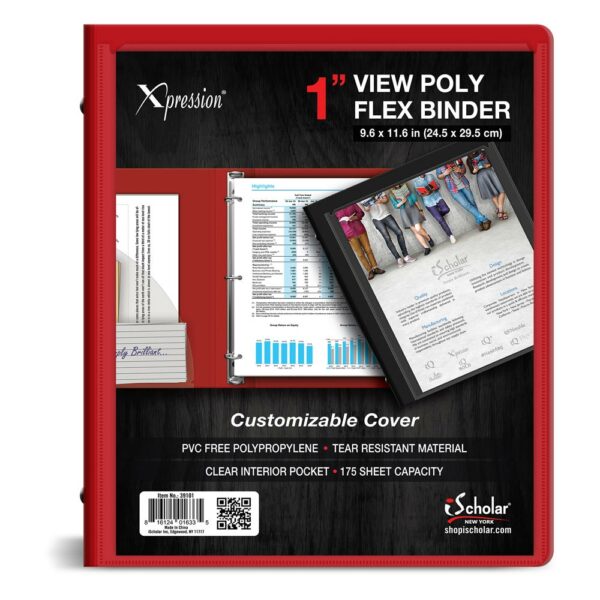 Xpression 1" View Poly Flex Binder 39101 - Image 3