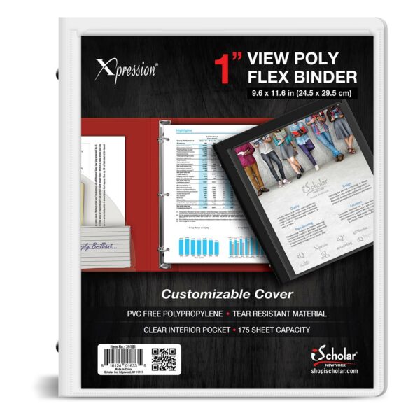 Xpression 1" View Poly Flex Binder 39101 - Image 4