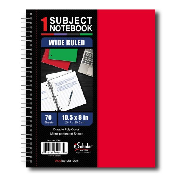 Xpression 1 Subject Poly Notebook 10.5" x 8" 57801