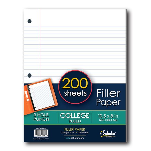 200 Count Filler Paper College Ruled 81201