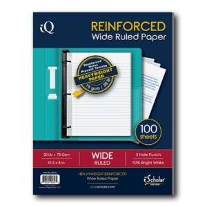 100 Count Reinforced Filler Paper Wide Ruled 83110