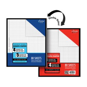 1 Subject Coil-less Notebook Two Sided Graph Ruled 4"x4" & 5"x5" 10545